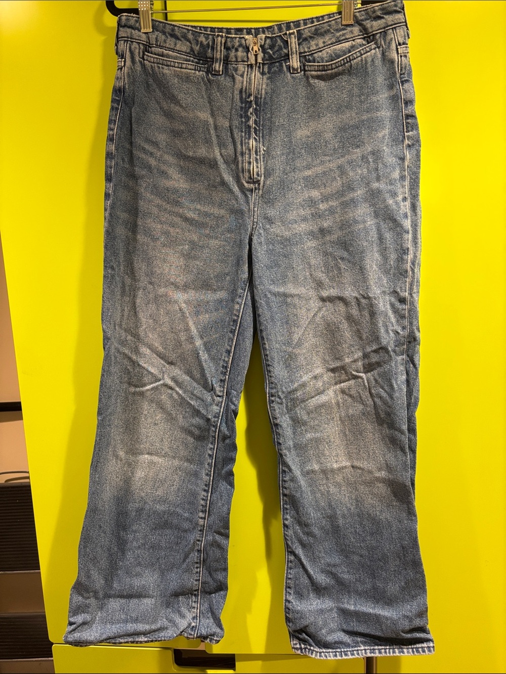 Women’s Faded Blue Wide Leg Jeans